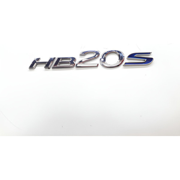 Emblema Letreiro Tampa Traseira Hyundai Hb20s 2015 Cx2044 Prata