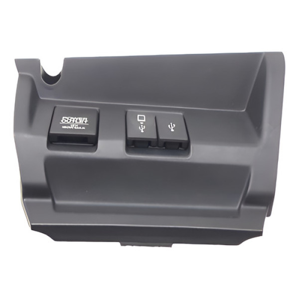 Tomada 12v Moldura Entrada Usb Wrv 2020 77290t5n Cx2056 Preto