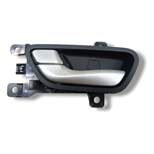 Maçaneta Interna Traseira Esquerda Santa Fé 2013 Cx1464 Prata Traseira