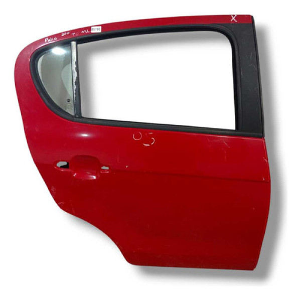 Porta Traseira Direita Fiat Palio 2015 Traseira Direita Vermelho