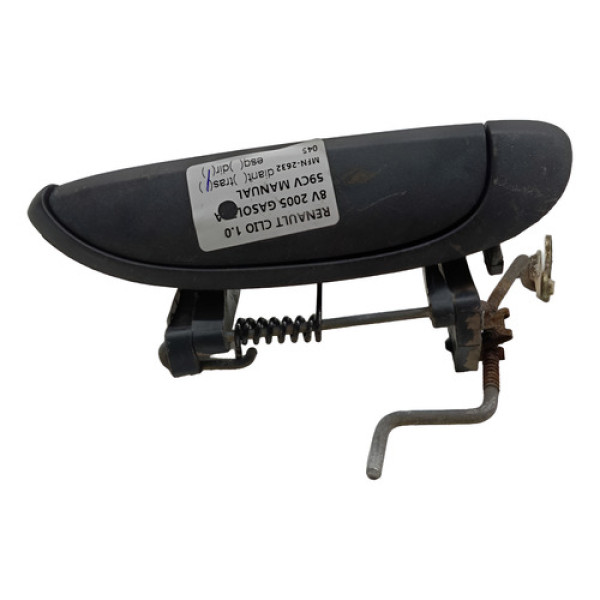 Maçaneta Externa Traseira Direita Renault Clio 2005 Preto Traseira